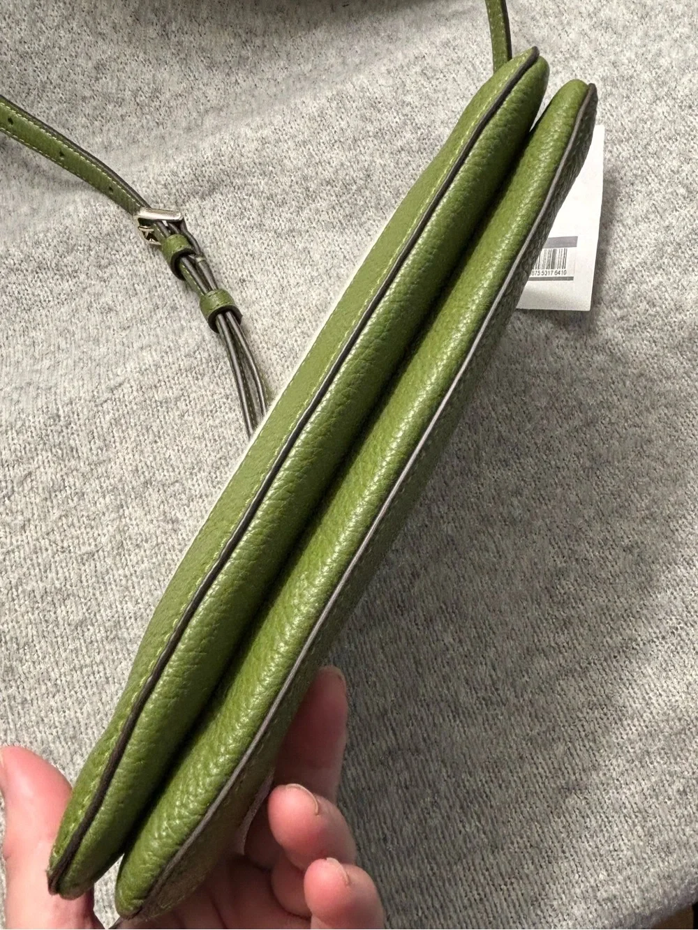 kate spade Green and Cream Canvas Leather Crossbody Bag